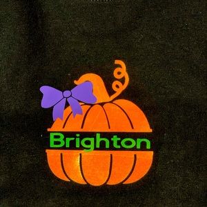 Pumpkin girls shirt! I will personalize just for you.